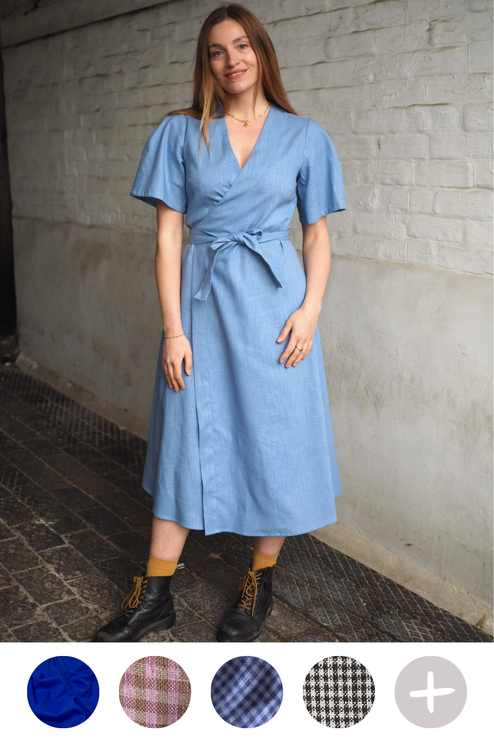 Winnie Wrap Dress (Pleated Short Sleeve) - MADE-TO-ORDER