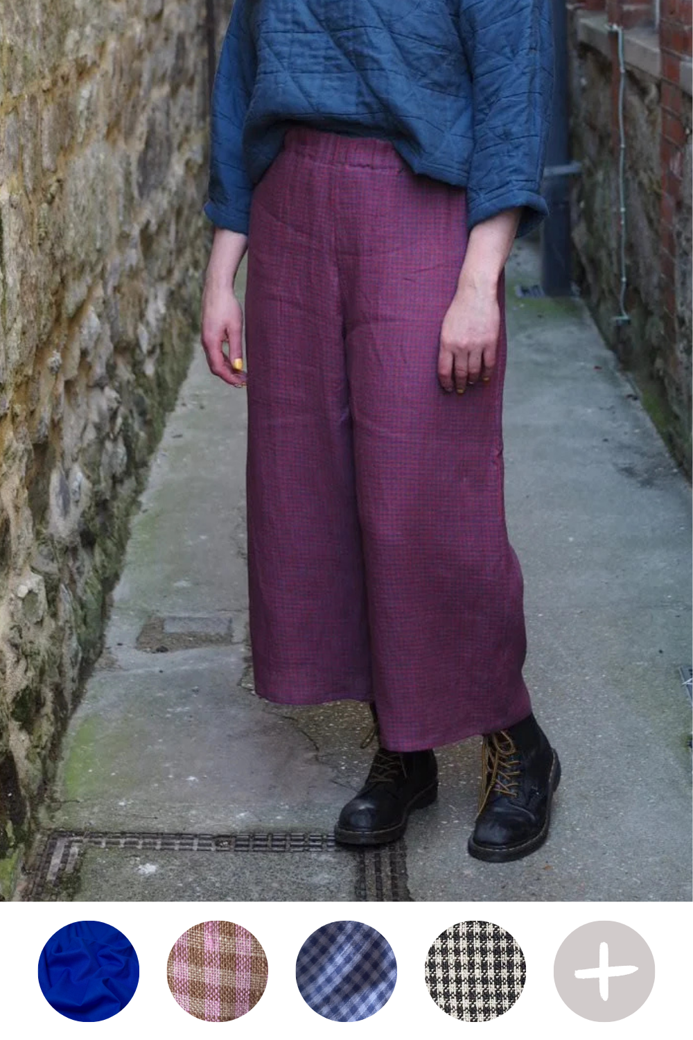 Amber Wide Leg Crop Trousers - MADE-TO-ORDER