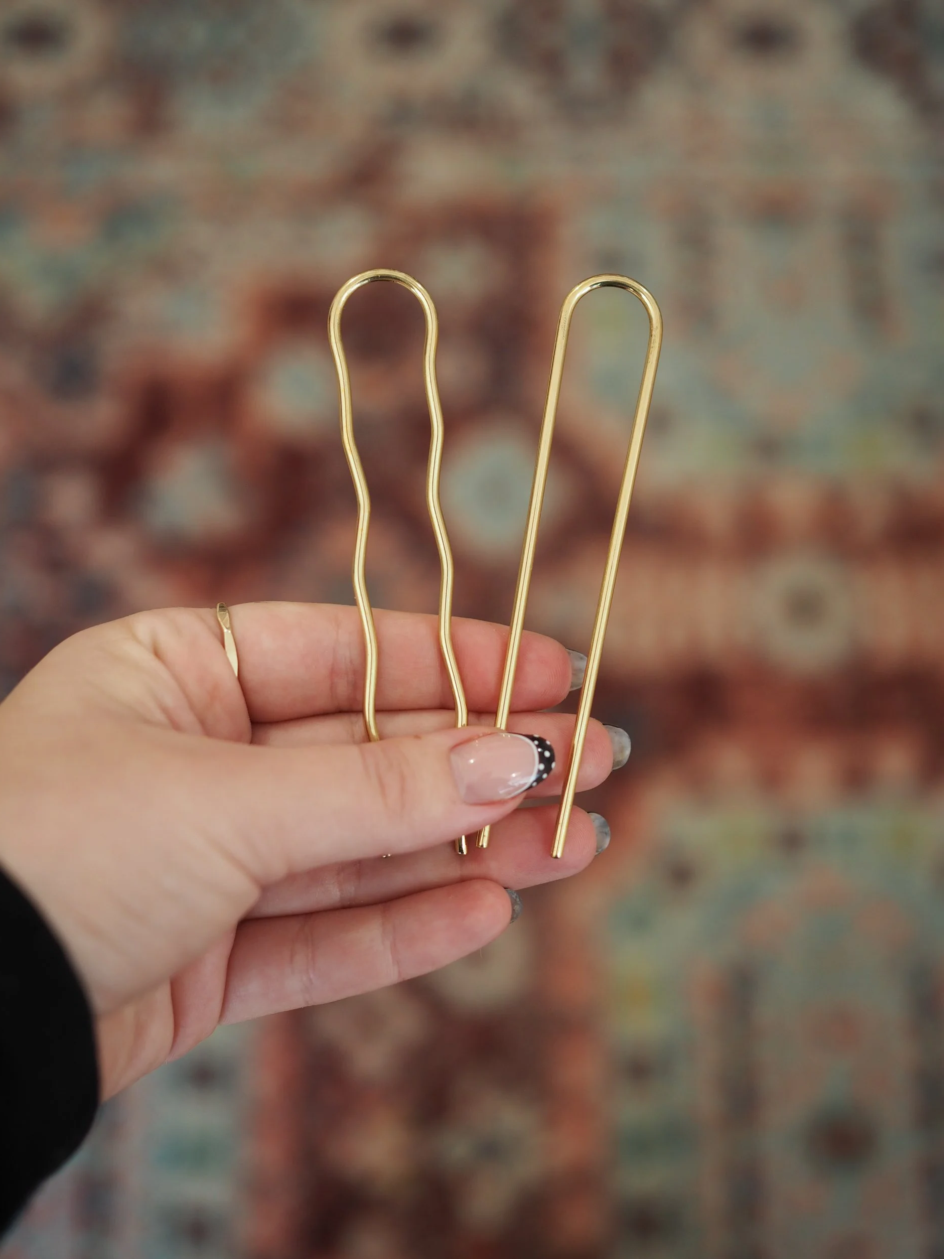 Mini-Pins Brass Hairpin Duo