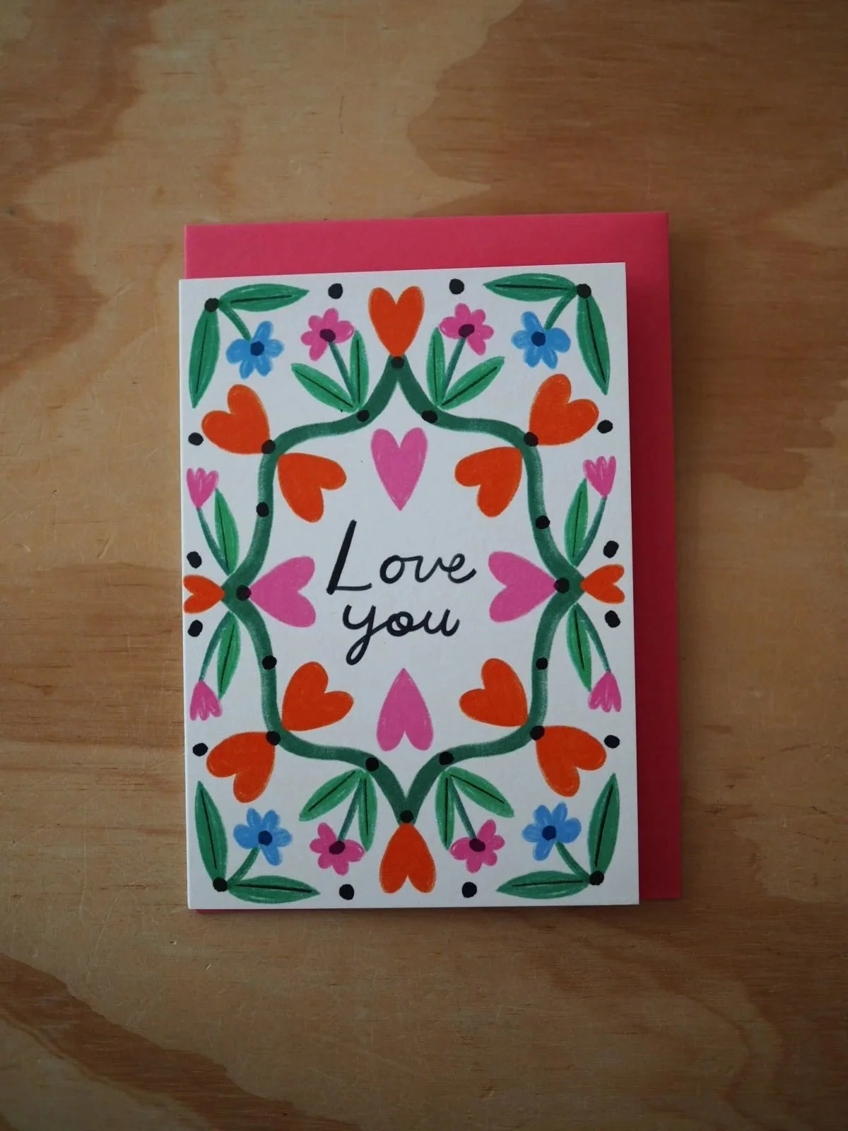 Love You Floral Card