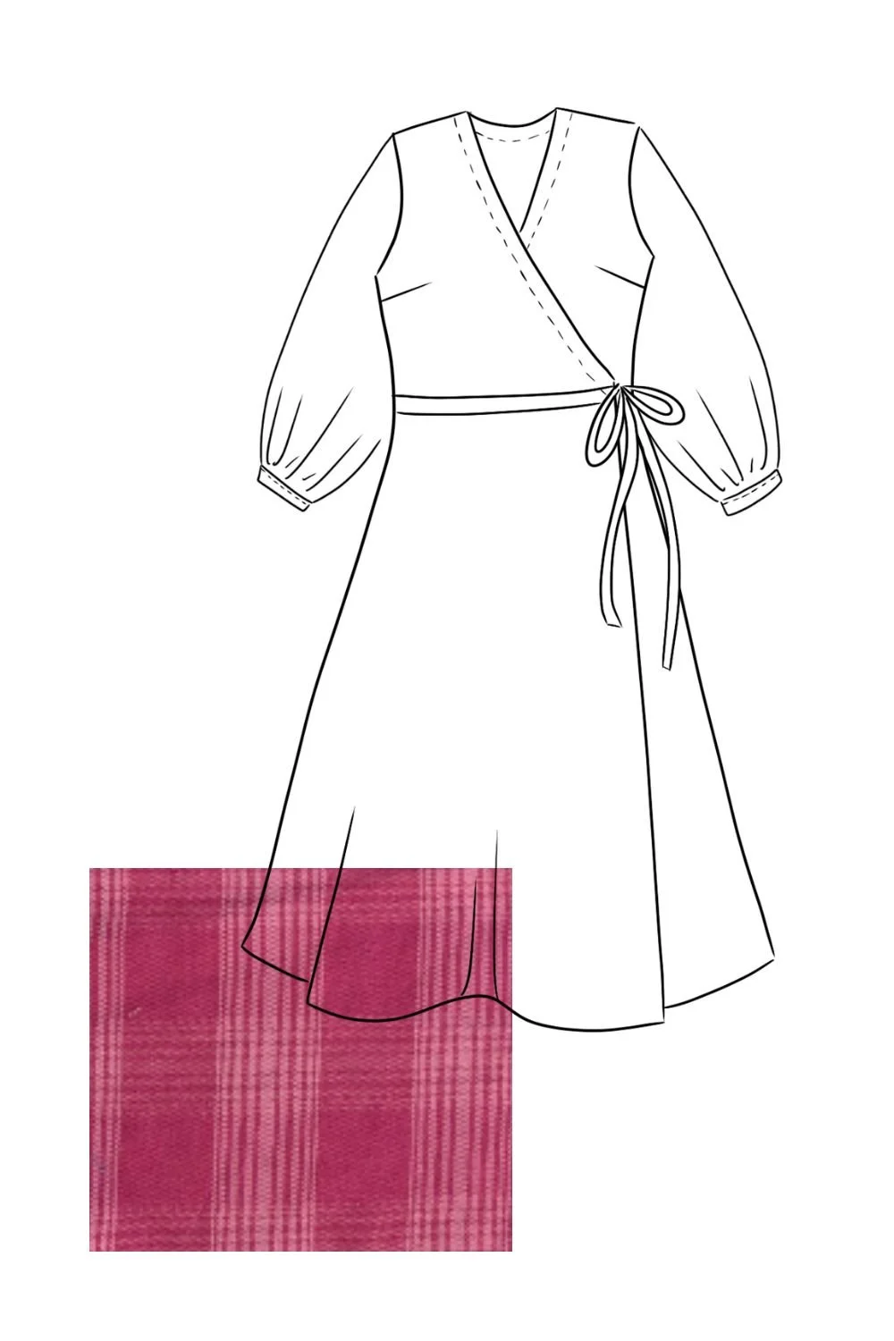 Winnie Wrap Dress (Puff Sleeve) - WAITLIST