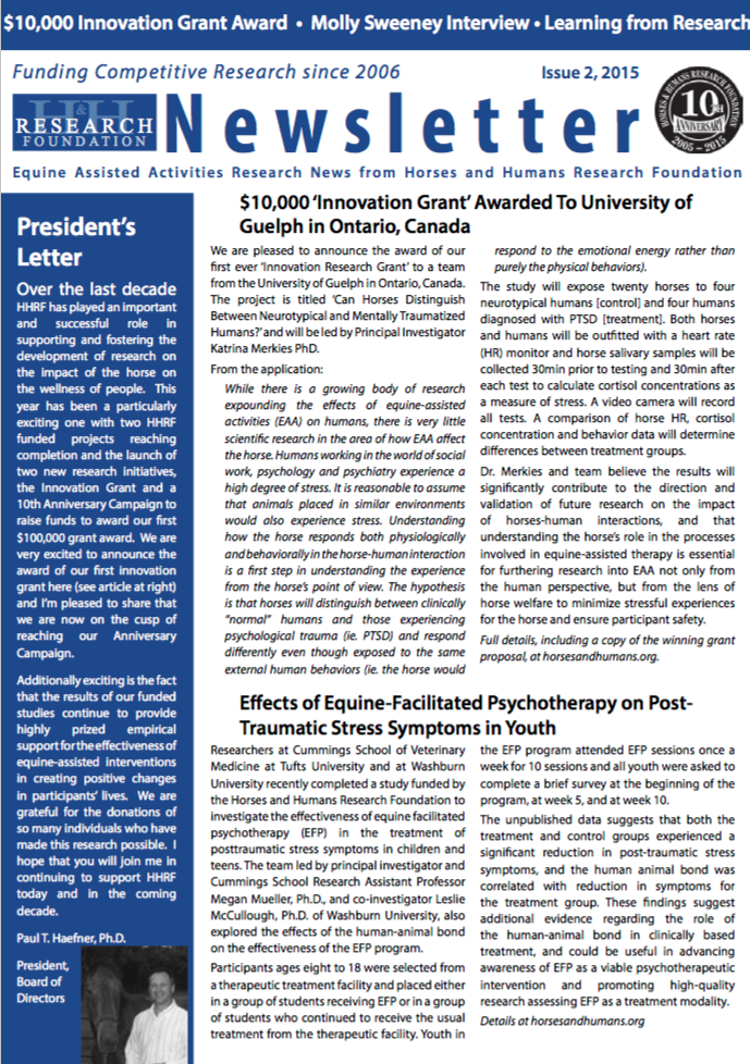 Issue 2, 2015: HHRF News