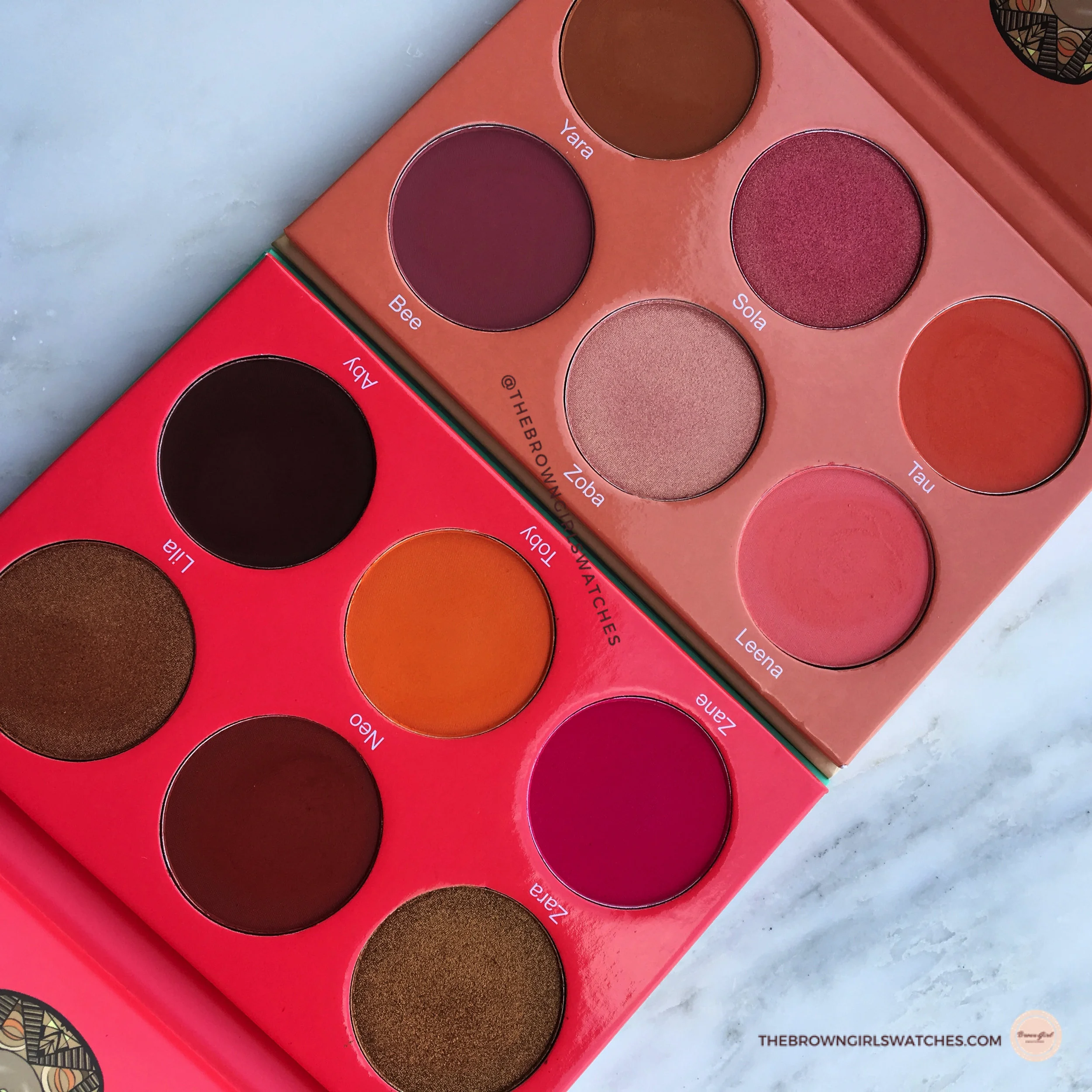 Juvia's Place Saharan Blush Vol 1 vs Saharan Blush Vol 2 + Swatches and Comparison on brown Skin