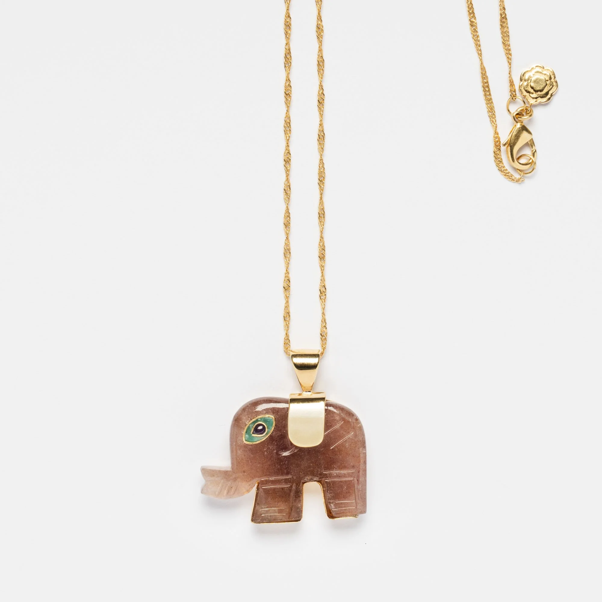 DUMBO Chaine strawberry quartz