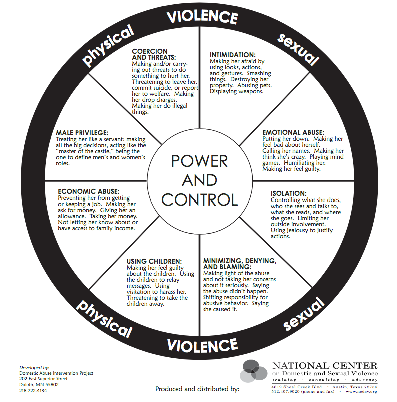 Image from the National Center for Domestic and Sexual violence www.ncdsv.org
