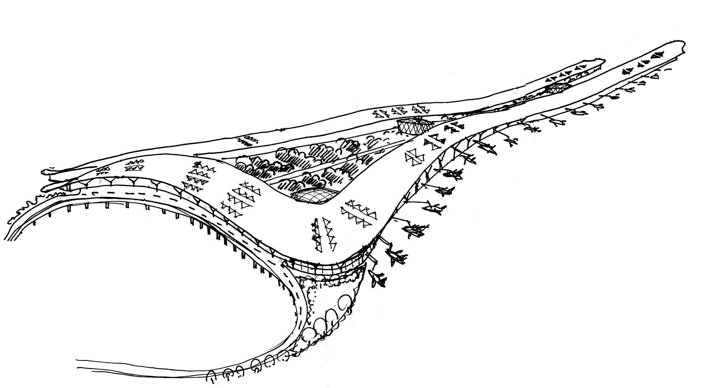 Shanghai Hongqiao Airport Masterplan Terminal 2 Concept 2005