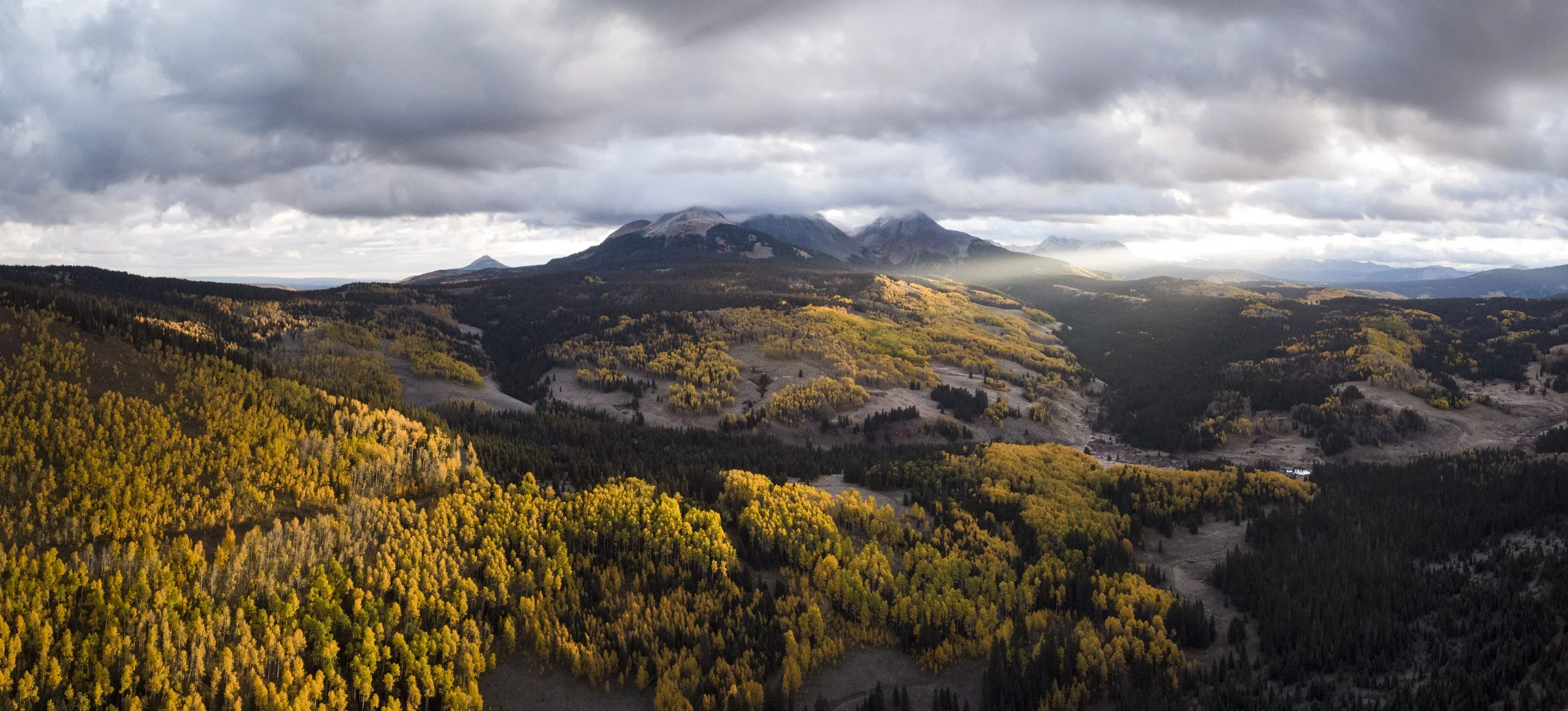 Black Butte Pass Drone Pano, Dolores, CO