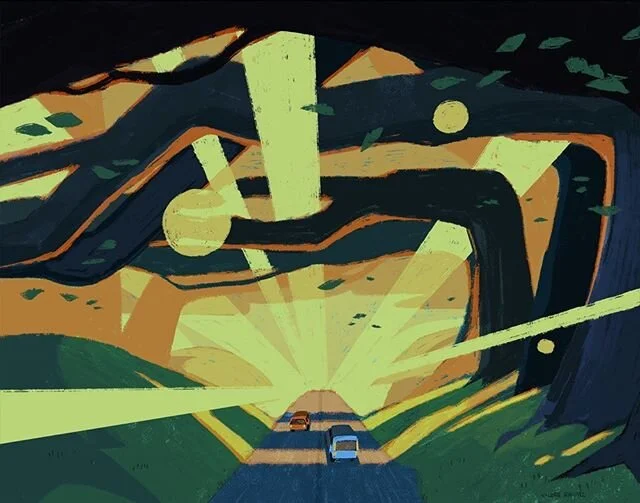 Trying to draw more during my down time, but it&rsquo;s been tough. Here&rsquo;s tonight&rsquo;s doodle!
..
..
..
#illustration #illustrator #illustrationartists #nature #abstractpainting #travelillustration