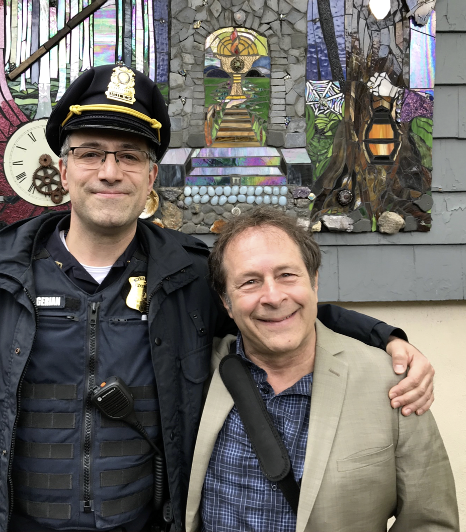 Rick Doblin (right) embraces a new ally in his battle against PTSD