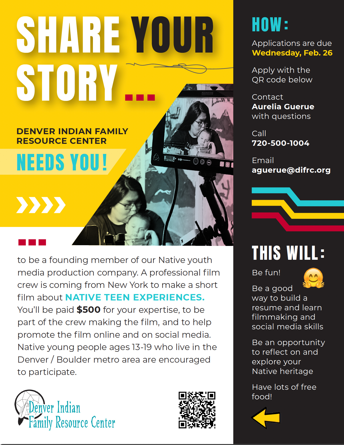 FLYER FOR EXTRAS FOR POWWOW SHOOT