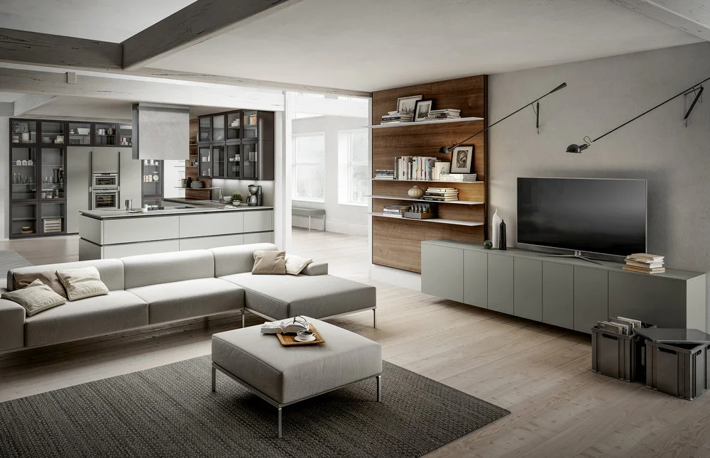 Achieve seamless stylish looks by choosing a colour theme that continues form room to room.