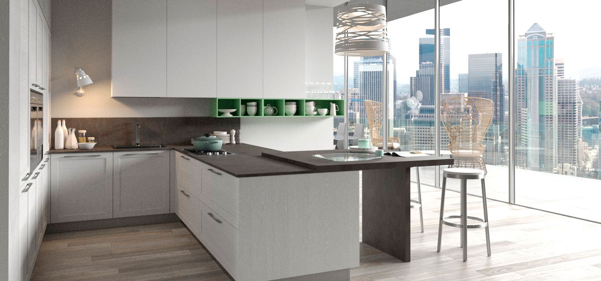be sure to orientate your kitchen to maximise the view outside!