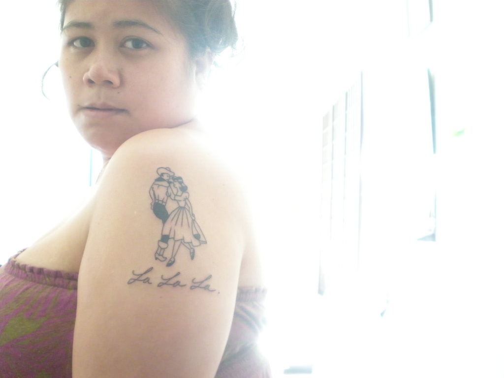 this was my 'i was dumped and lost my job in 2008' tattoo. it's also the last page of my favorite book, 'Flaming Iguanas' by Erika Lopez.