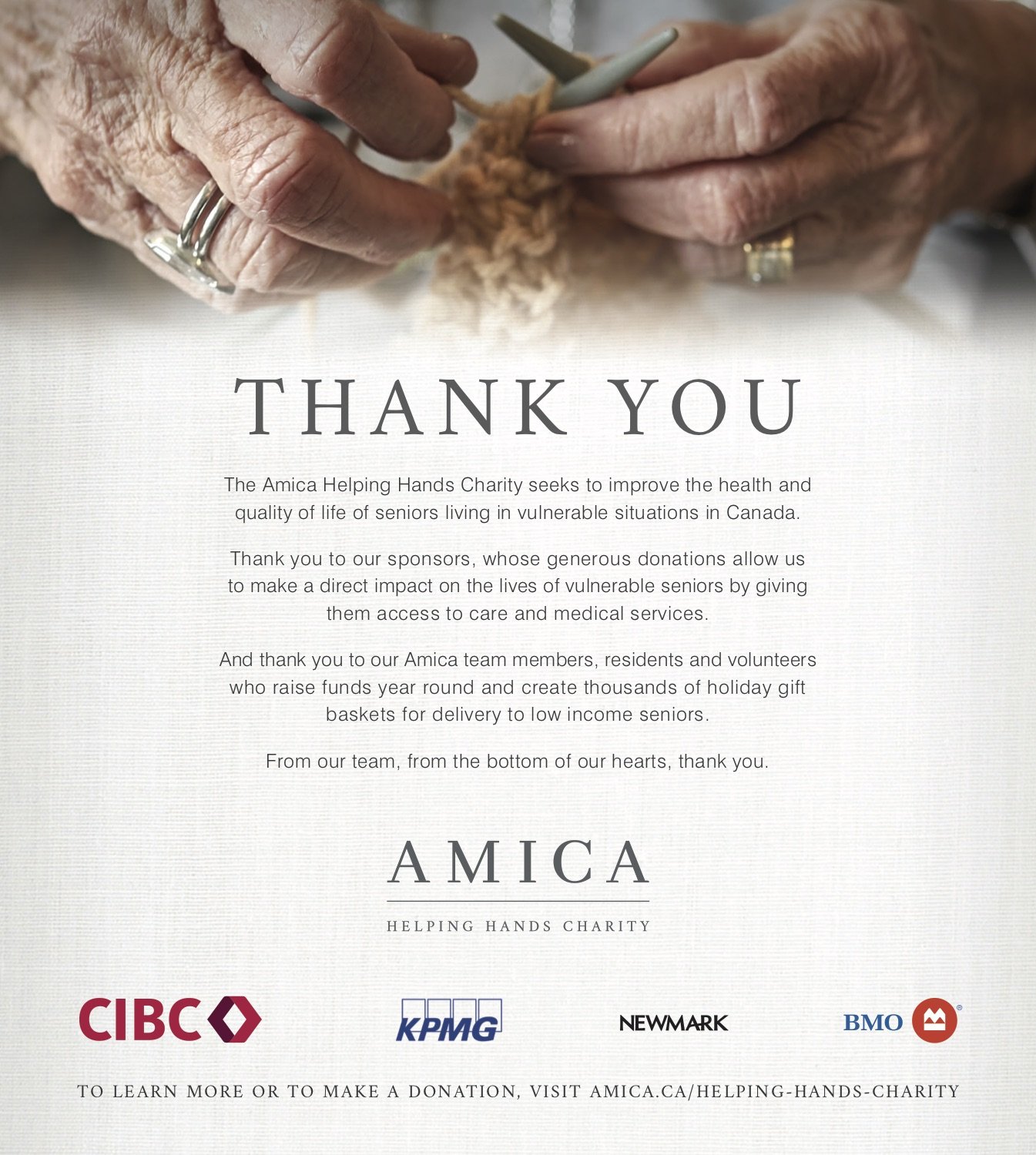 Thank You - Full Page Globe & Mail