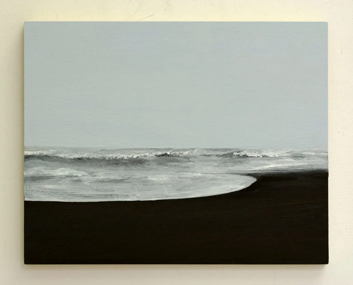  With the Waves and with Your Voice, 8x10 inches, acrylic on wood, March 2017       