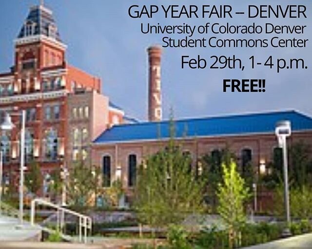 Still feeling on the fence about a gap year? Want some more information? Do you live in Colorado? Well great news, we've got a solution for you! Come and chat with Alicia, Nate, and Nathan at one of the FREE Gap Year Fairs this upcoming weekend! &bul