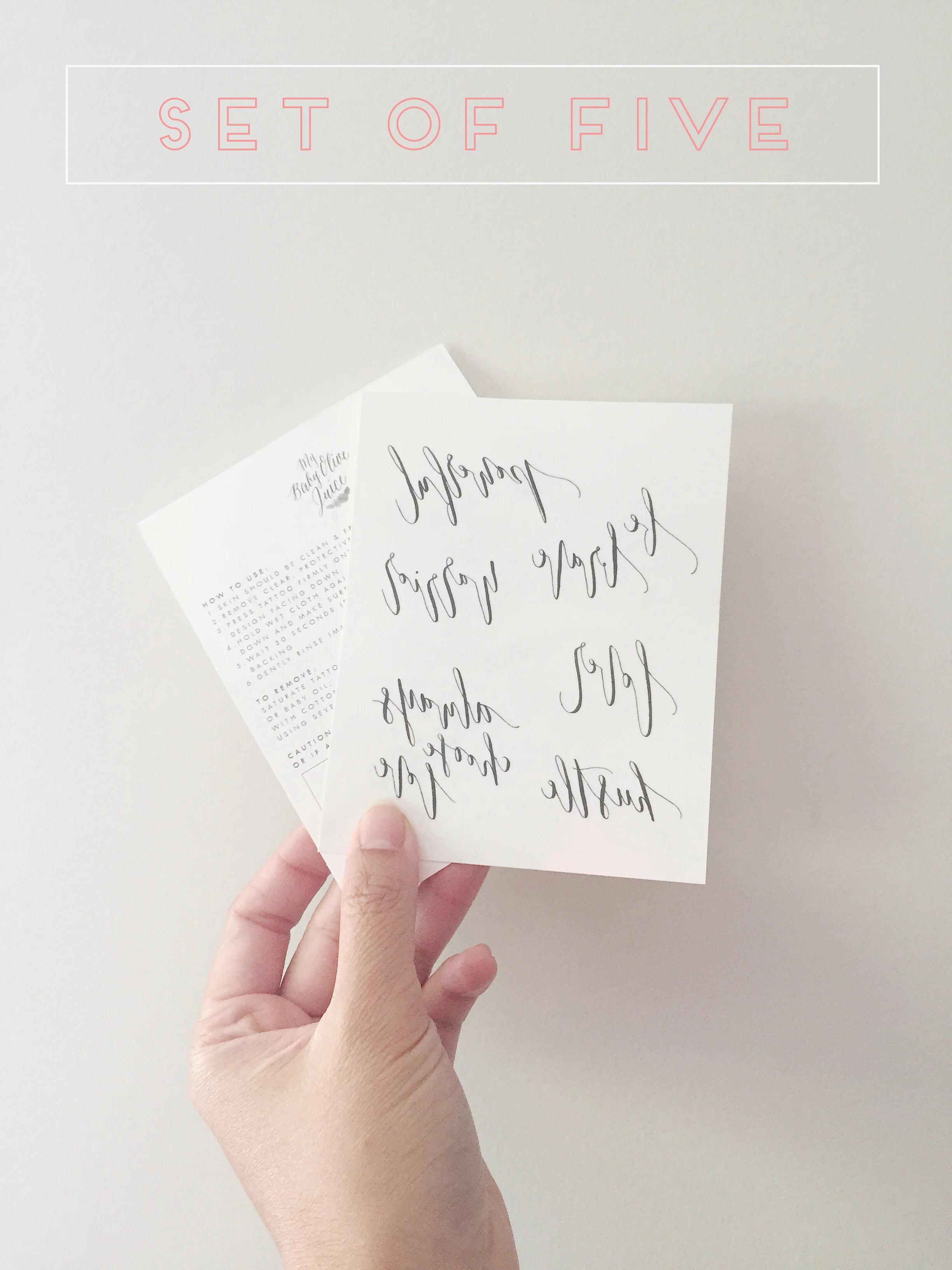 TEMPORARY TATTOOS MOTIVATIONAL REMINDERS SET