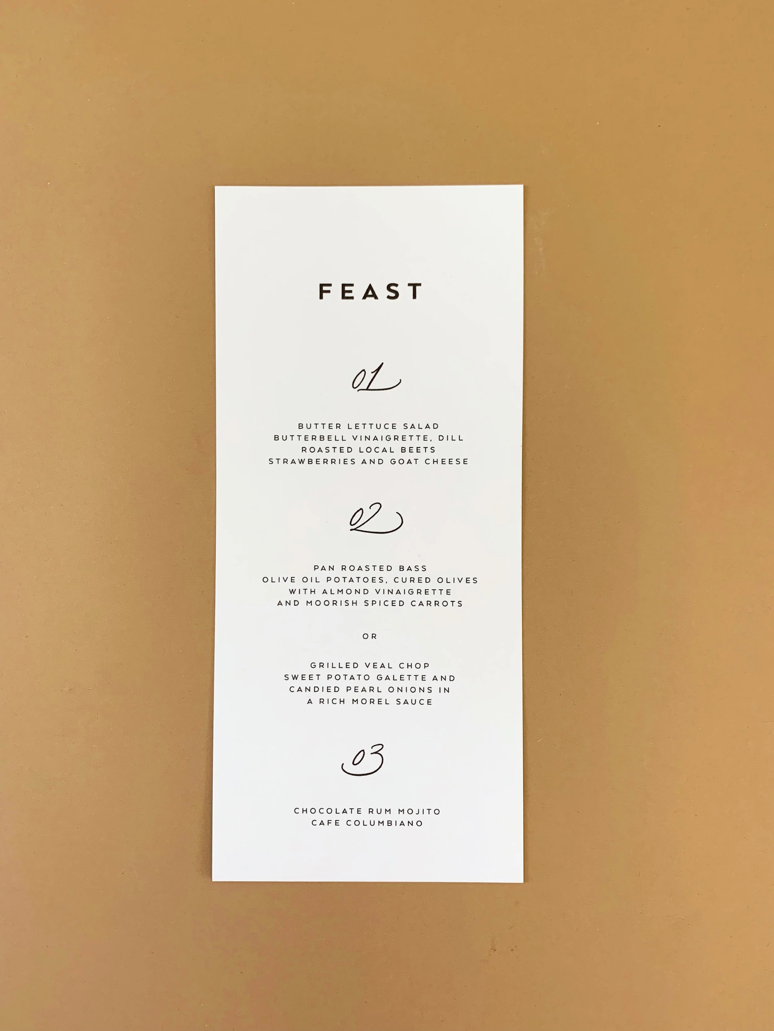 Maeve Semi Custom Menu by MBOJ Studio