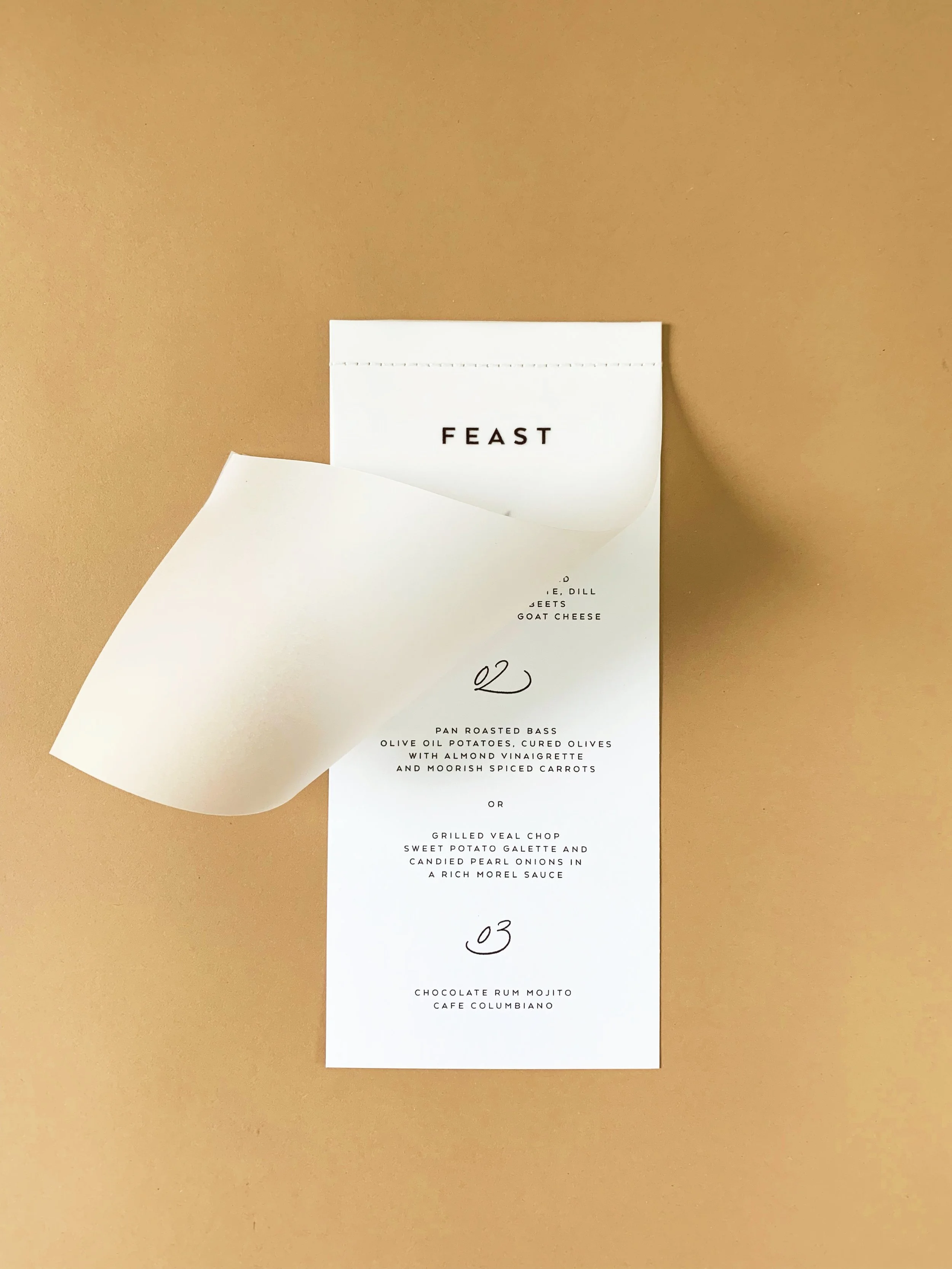 Maeve Semi Custom Menu by MBOJ Studio