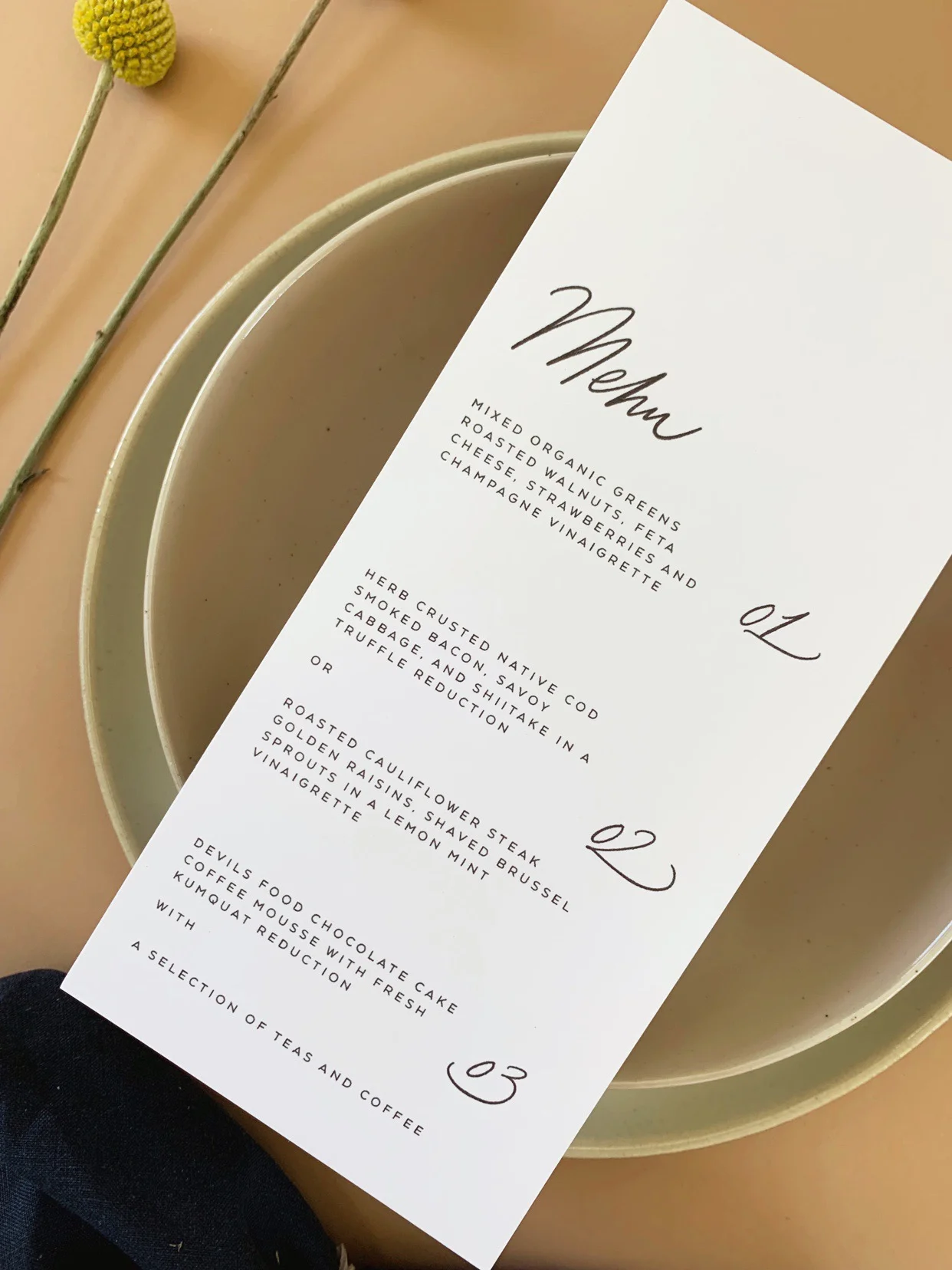 Margo Semi Custom Menu by MBOJ Studio