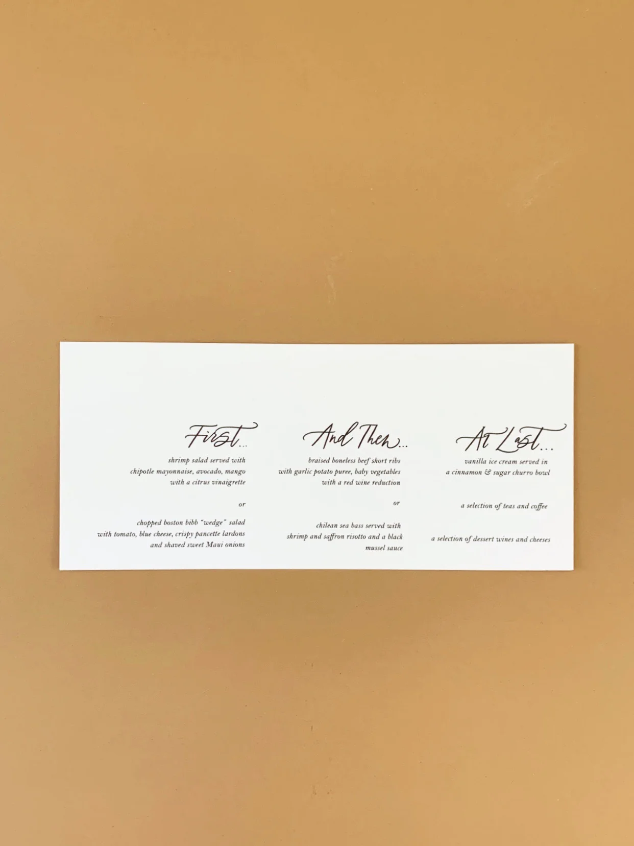 Lucia Semi Custom Menu by MBOJ Studio