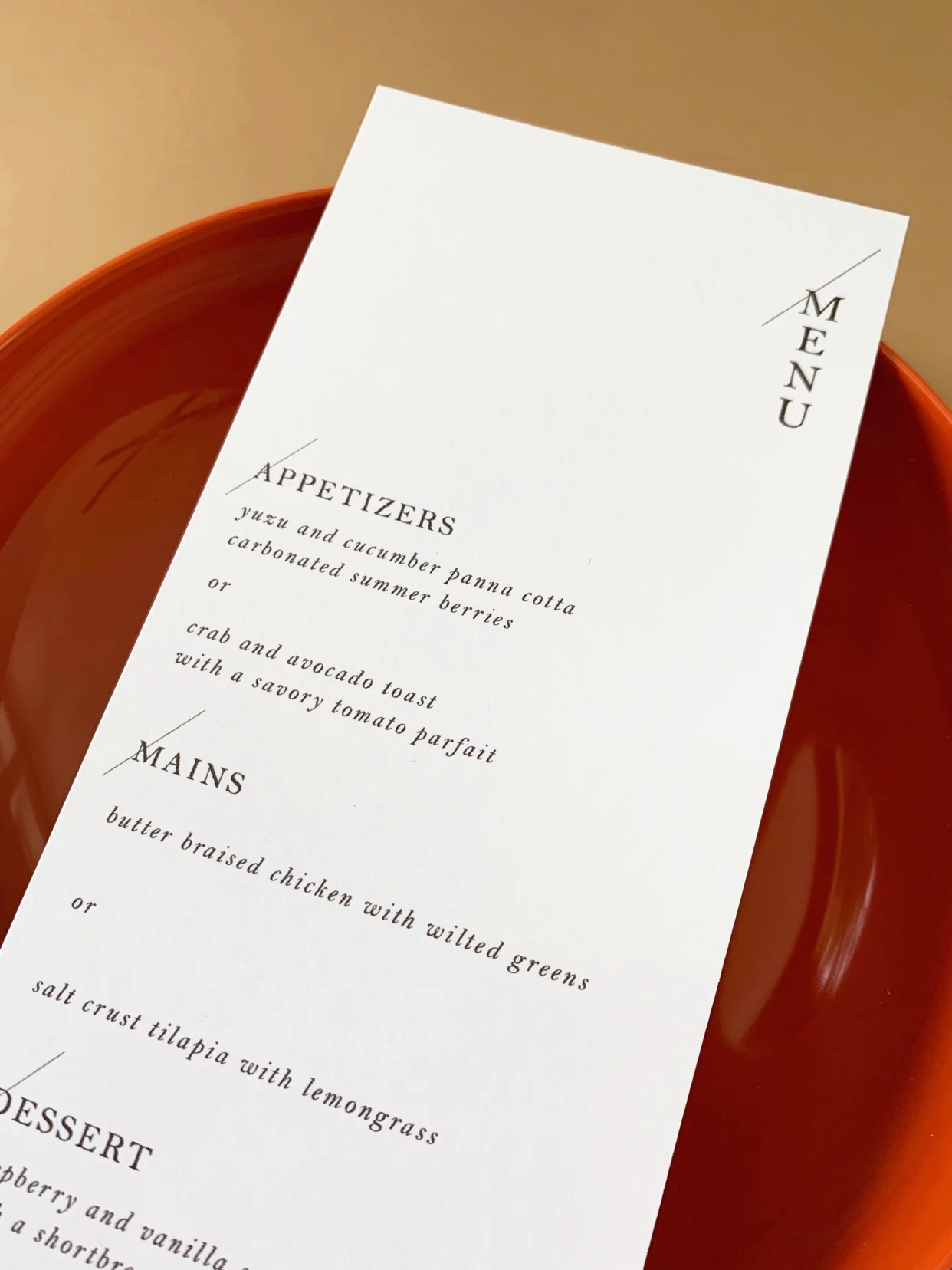 Vida Semi Custom Menu by MBOJ Studio