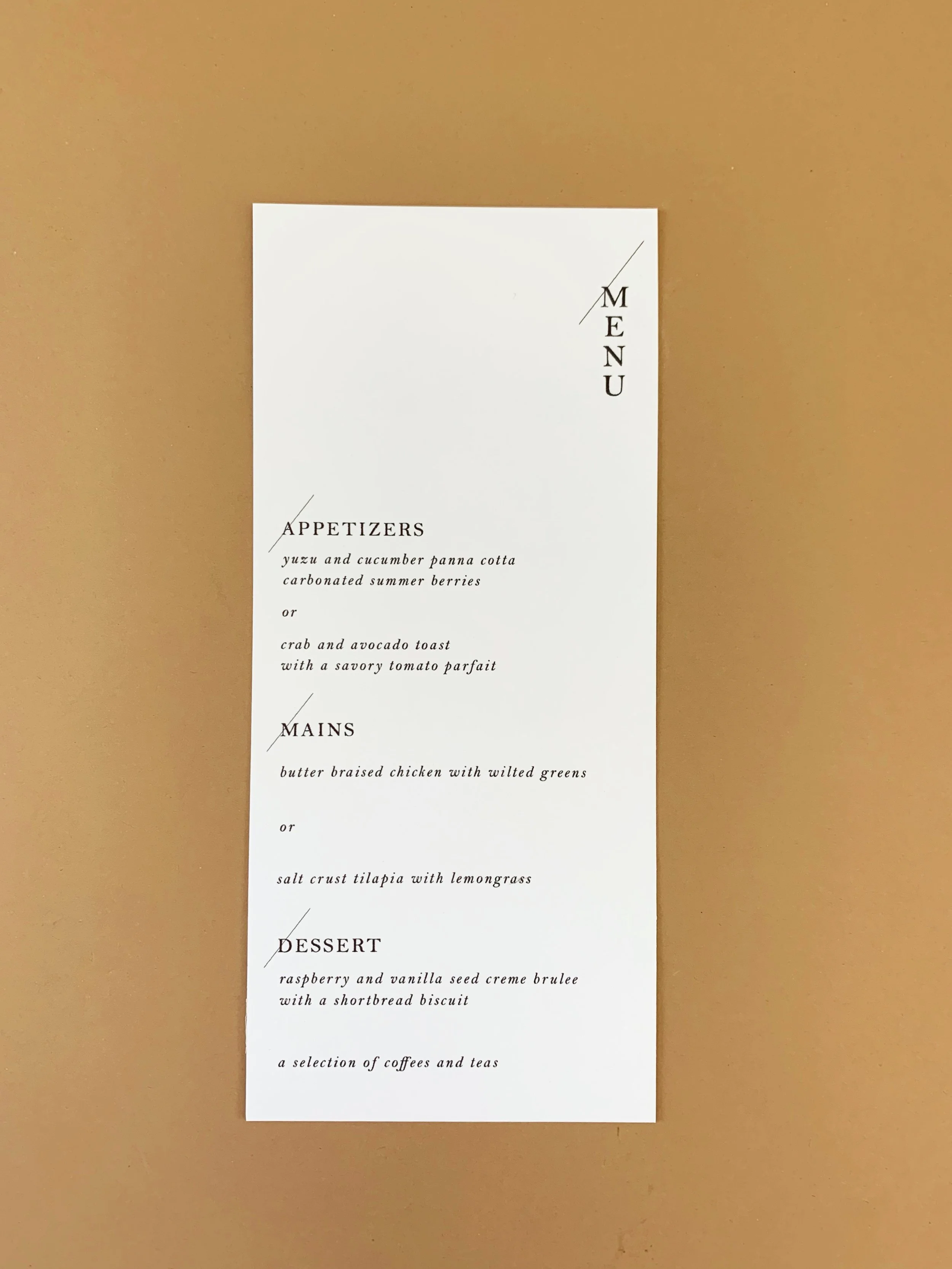 Vida Semi Custom Menu by MBOJ Studio