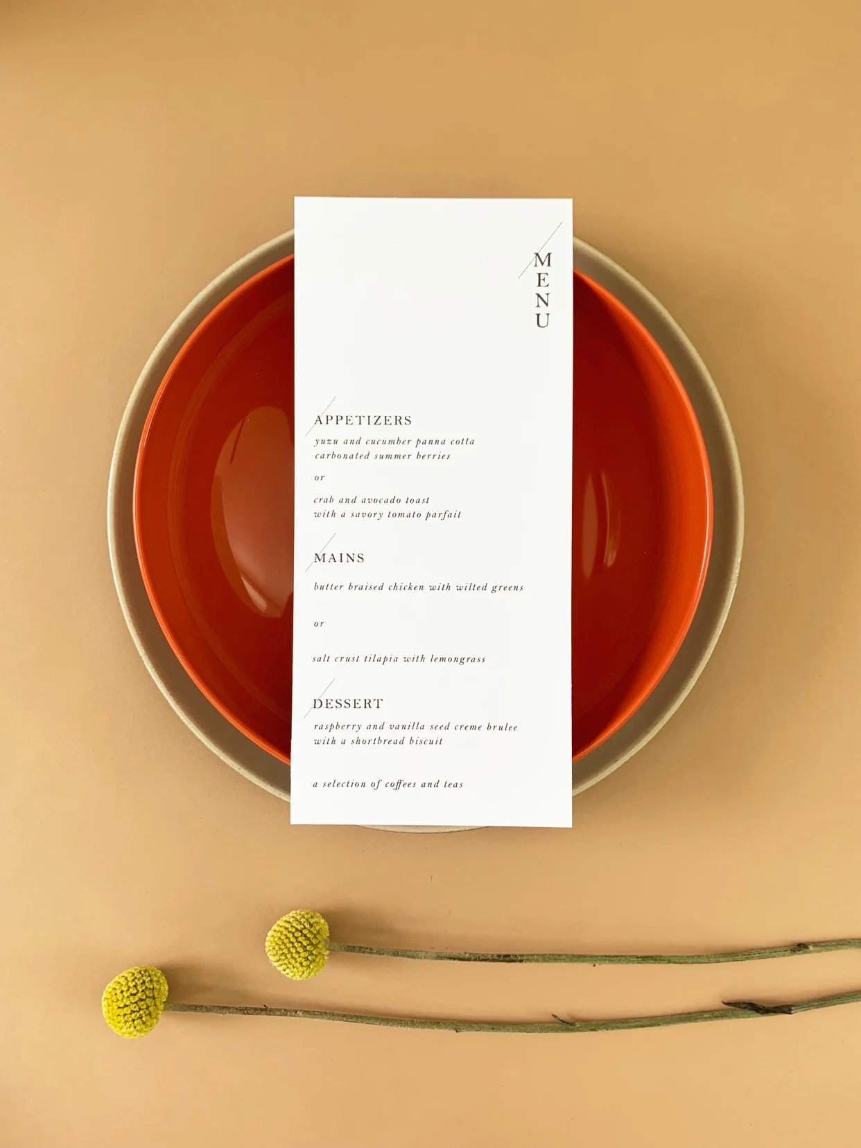 Vida Semi Custom Menu