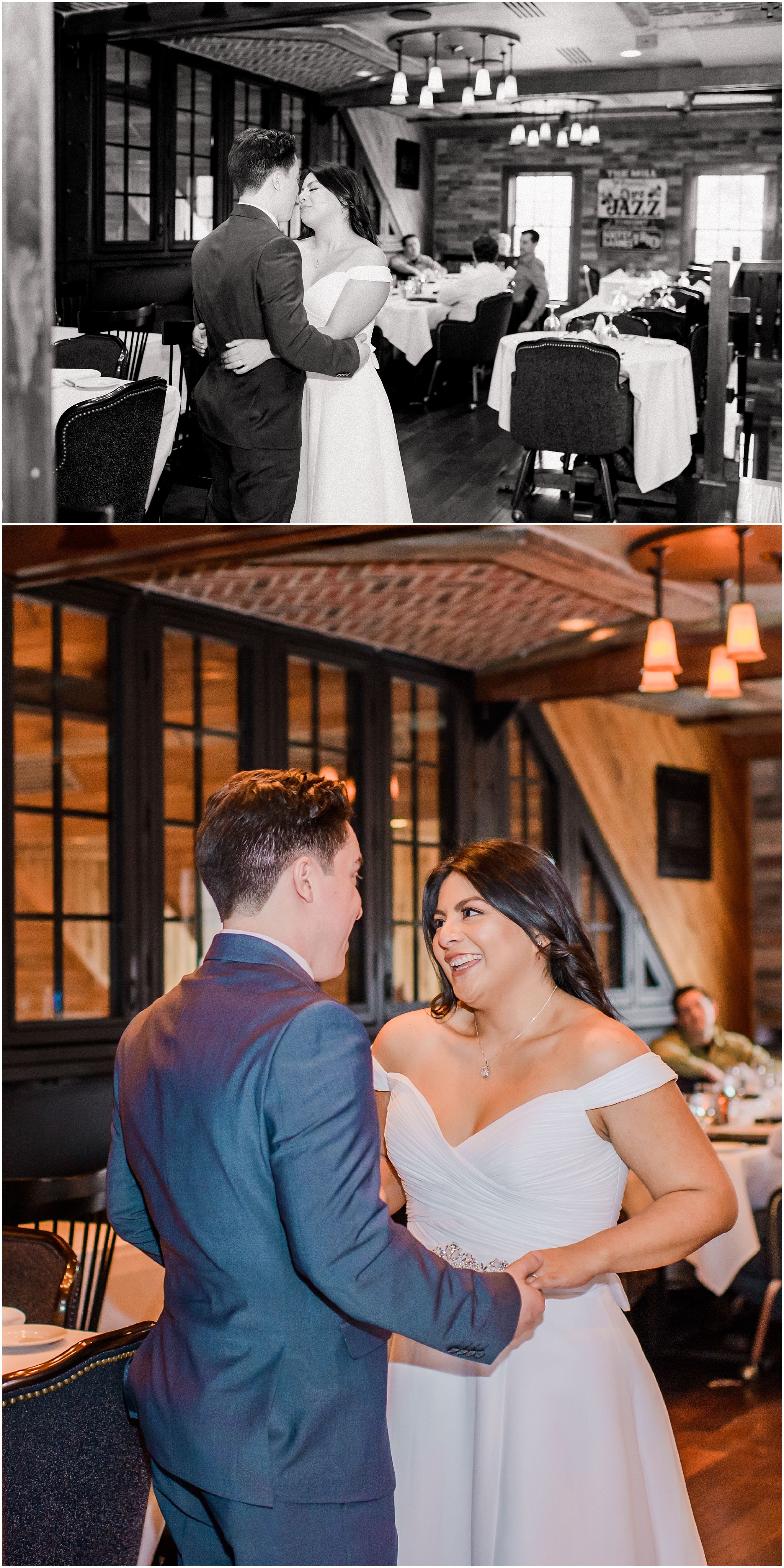 bride and groom newly married share a moment after their intimate wedding ceremony , elopement