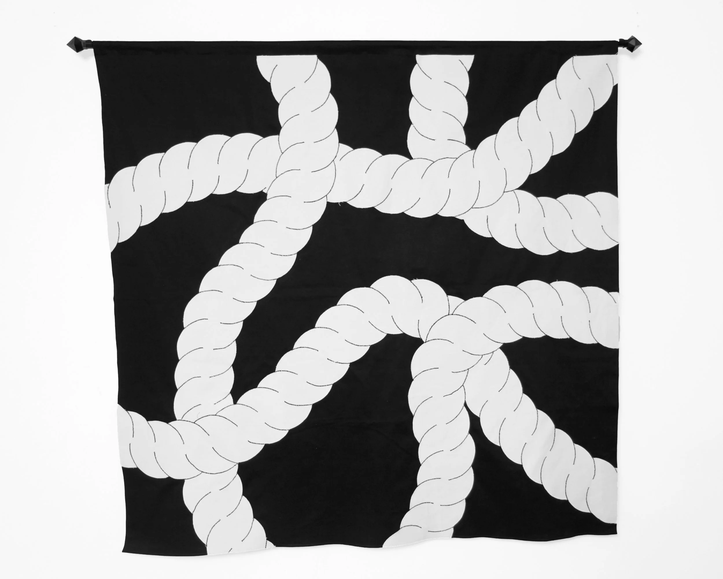 Christopher Martin "Rope Pattern #1" Fiber. 50.5 x 50 Inches. 2018.