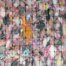 Common carpet pad made from recycled foam material.