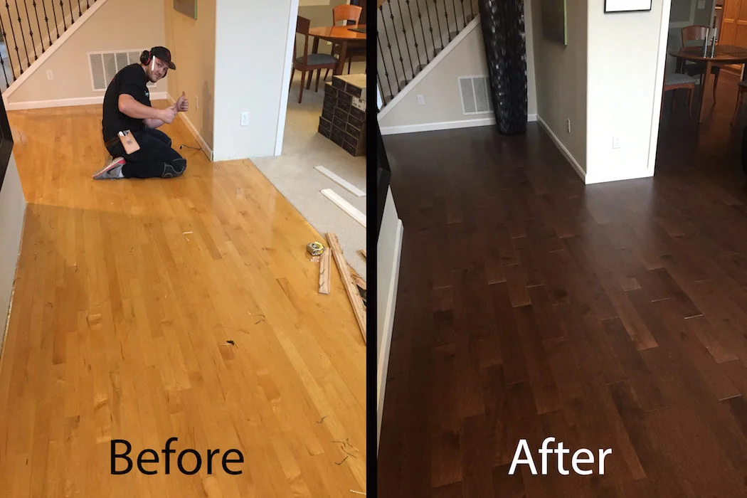 Before and After Mirage Hardwood