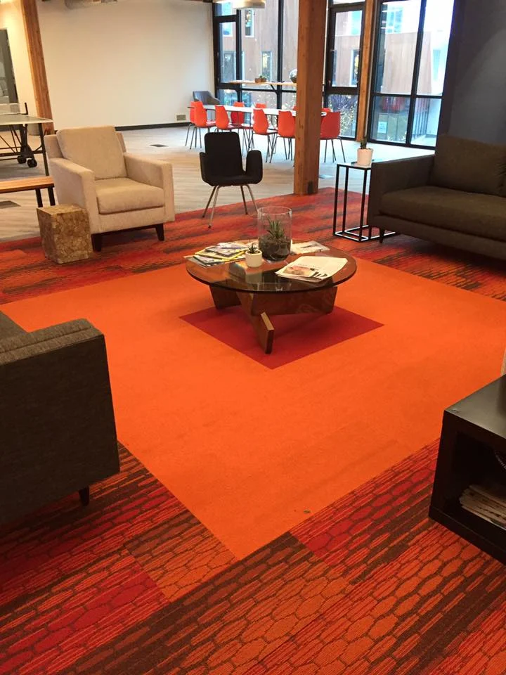 Modern Orange Commercial Carpet