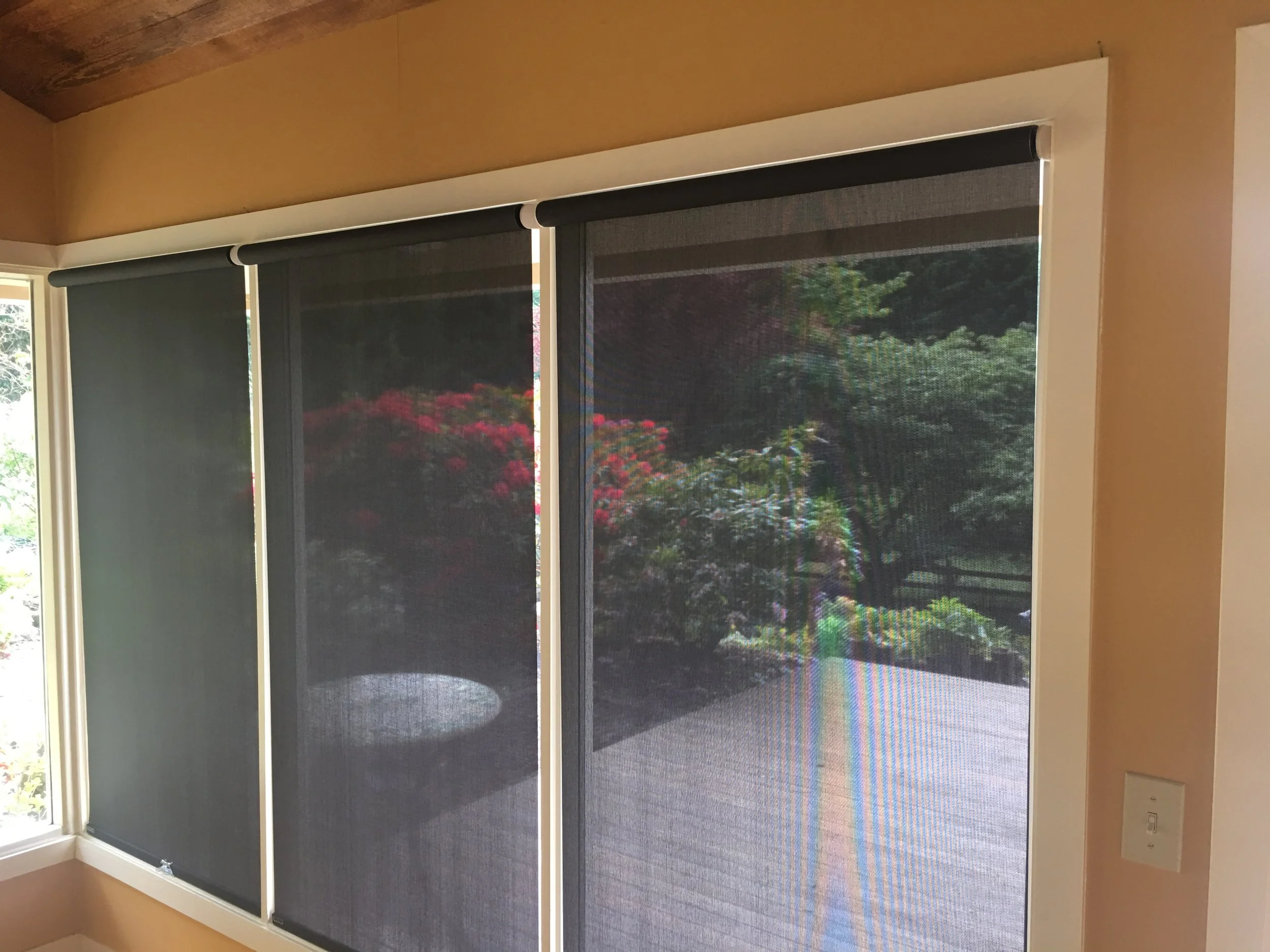 Roller Shades no top treatment