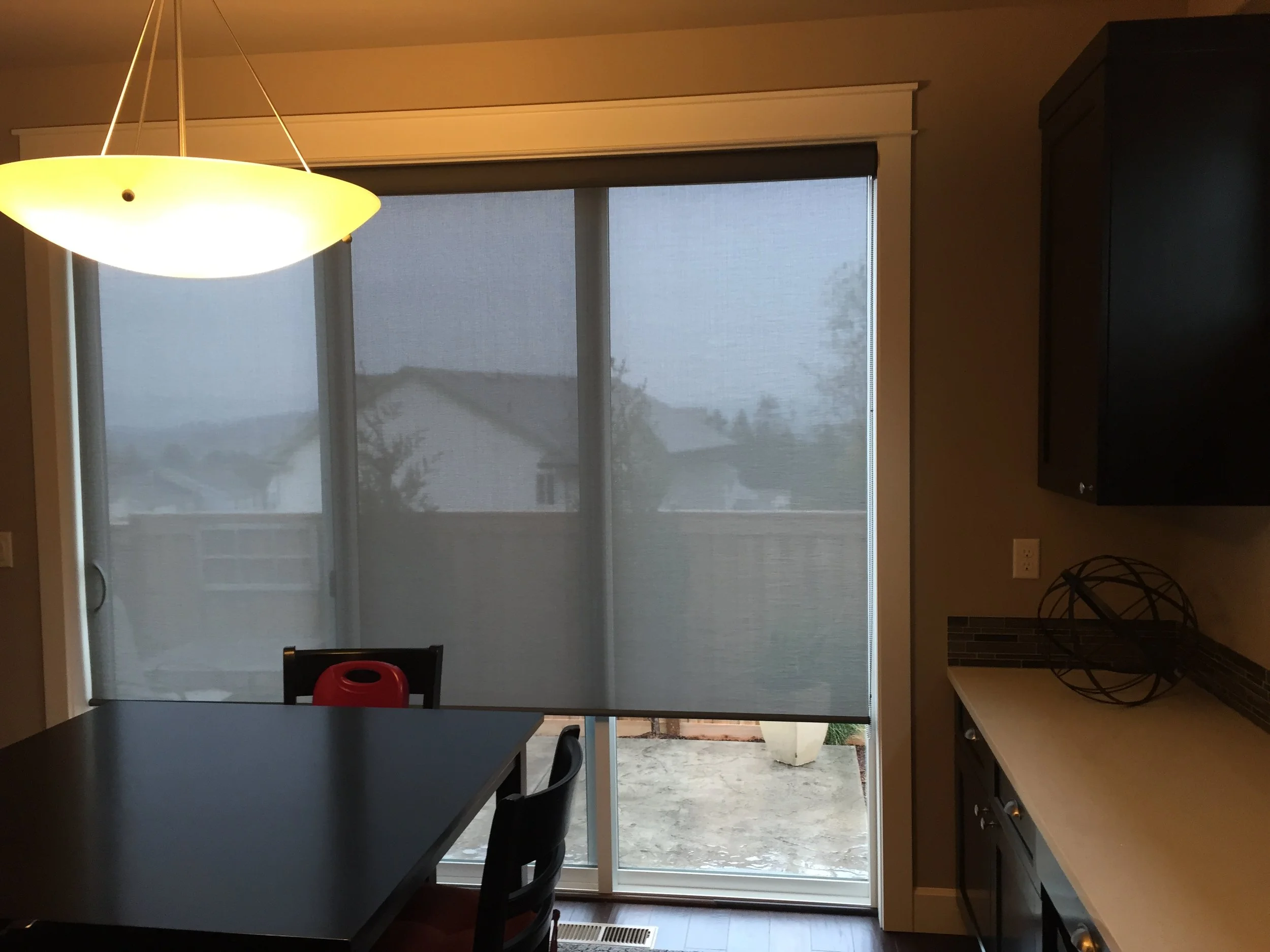 Roller Shade on Slider