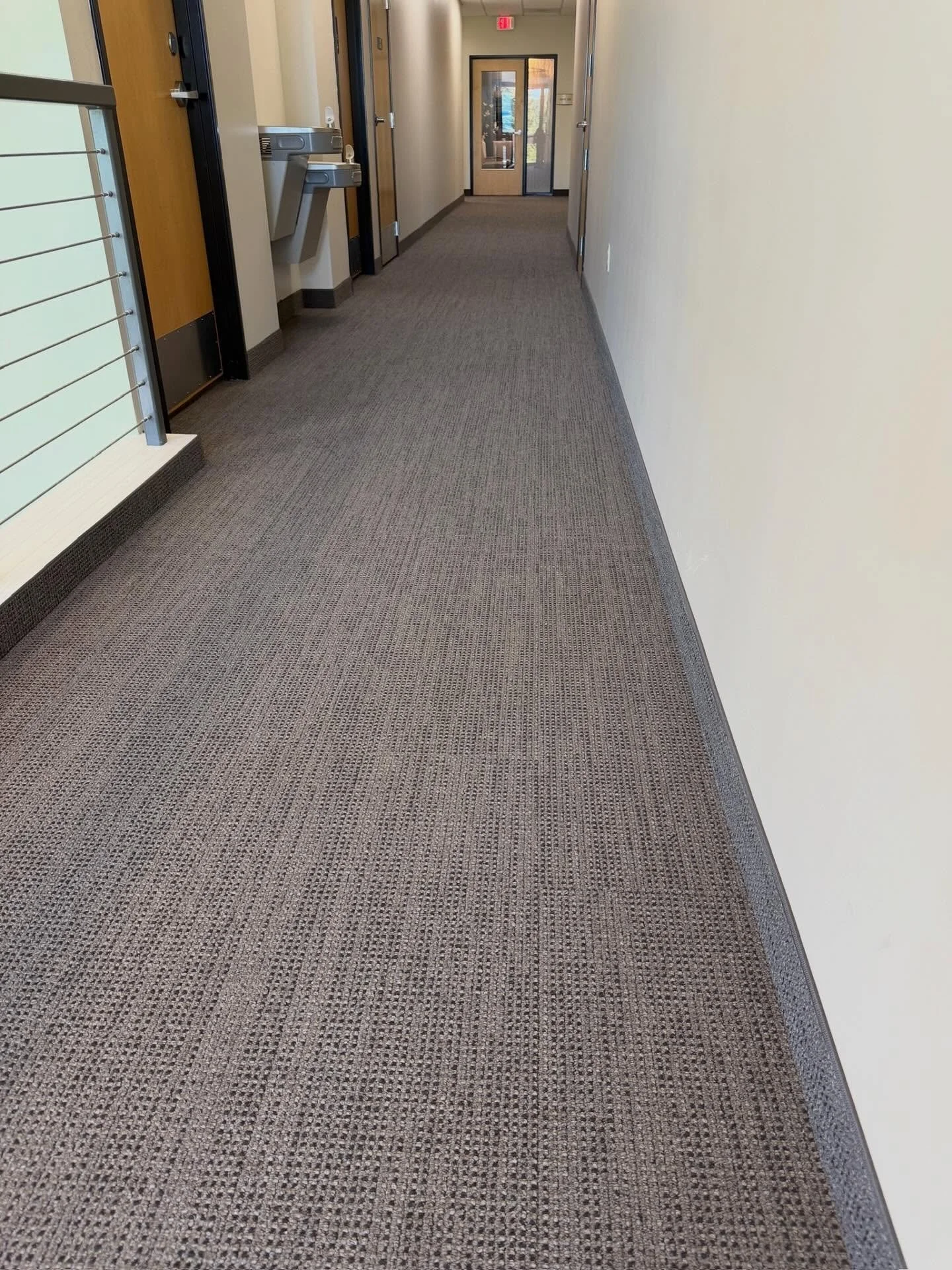 Gray Textured Commercial Carpet Plank Style- Boucle by J&J