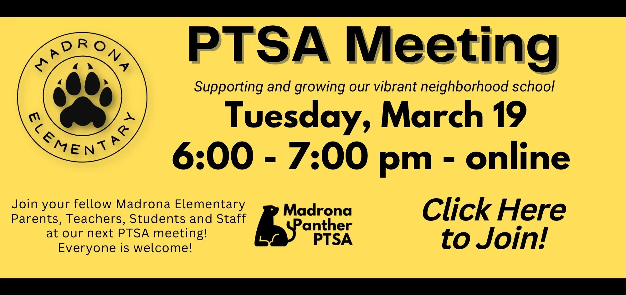 Madrona Panther Partners Madrona Elementary PTSA