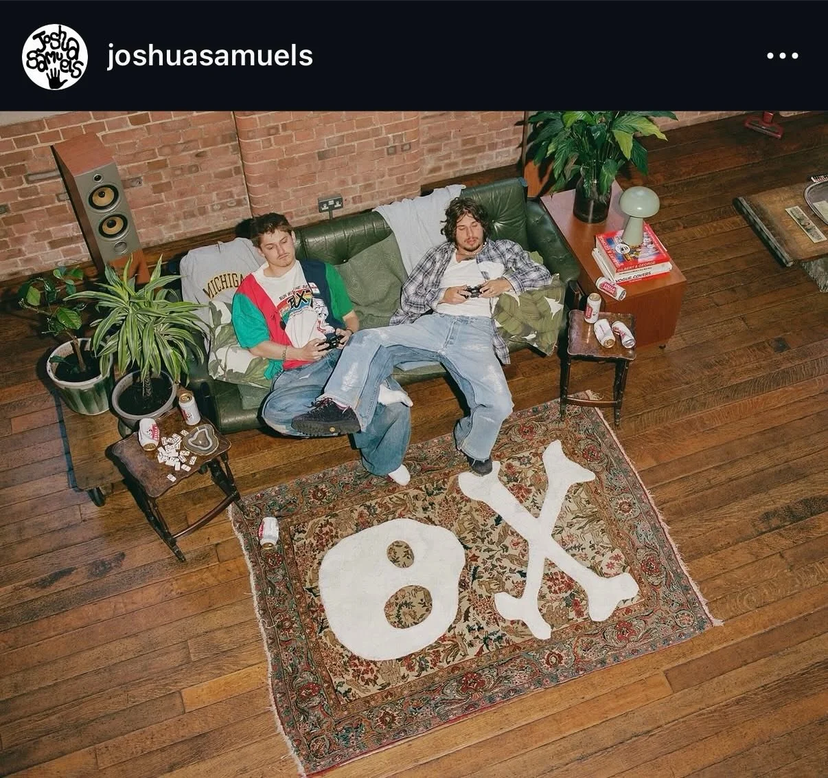 One off &ldquo;Bones&rdquo; rug shot here by @charlieoblunden for @joshuasamuels ☠️ #photolocation #sprattsfactory #factorylocation #londonshootlocation #londonlocation