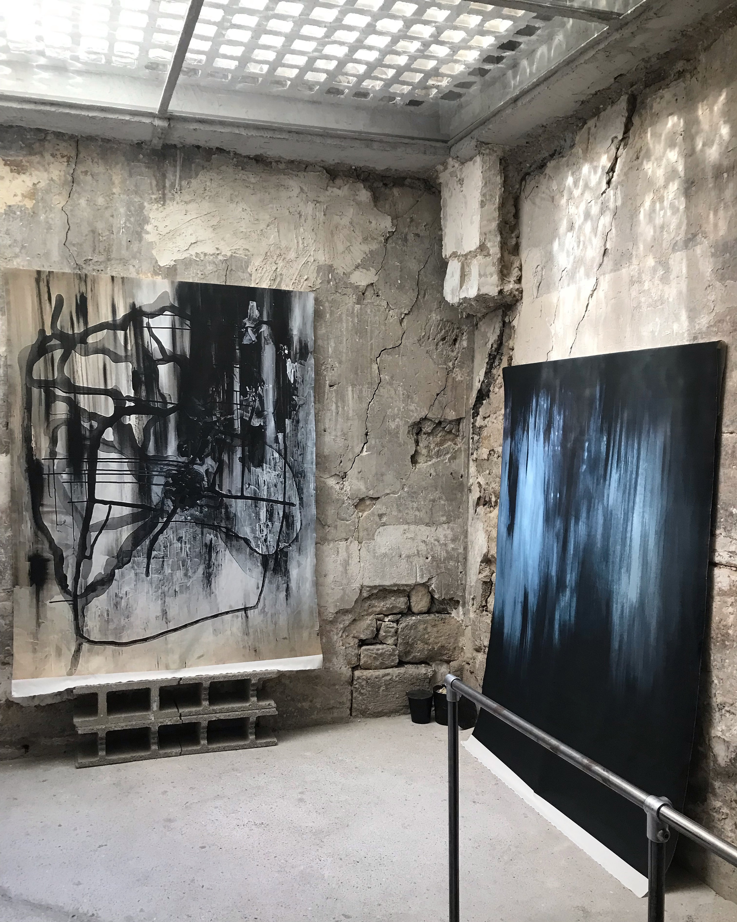  Painting digitally printed on fabric  150 cm x 200 cm (each)  LUCID INTERVAL / 94 Rue Quincampoix, Paris, France 