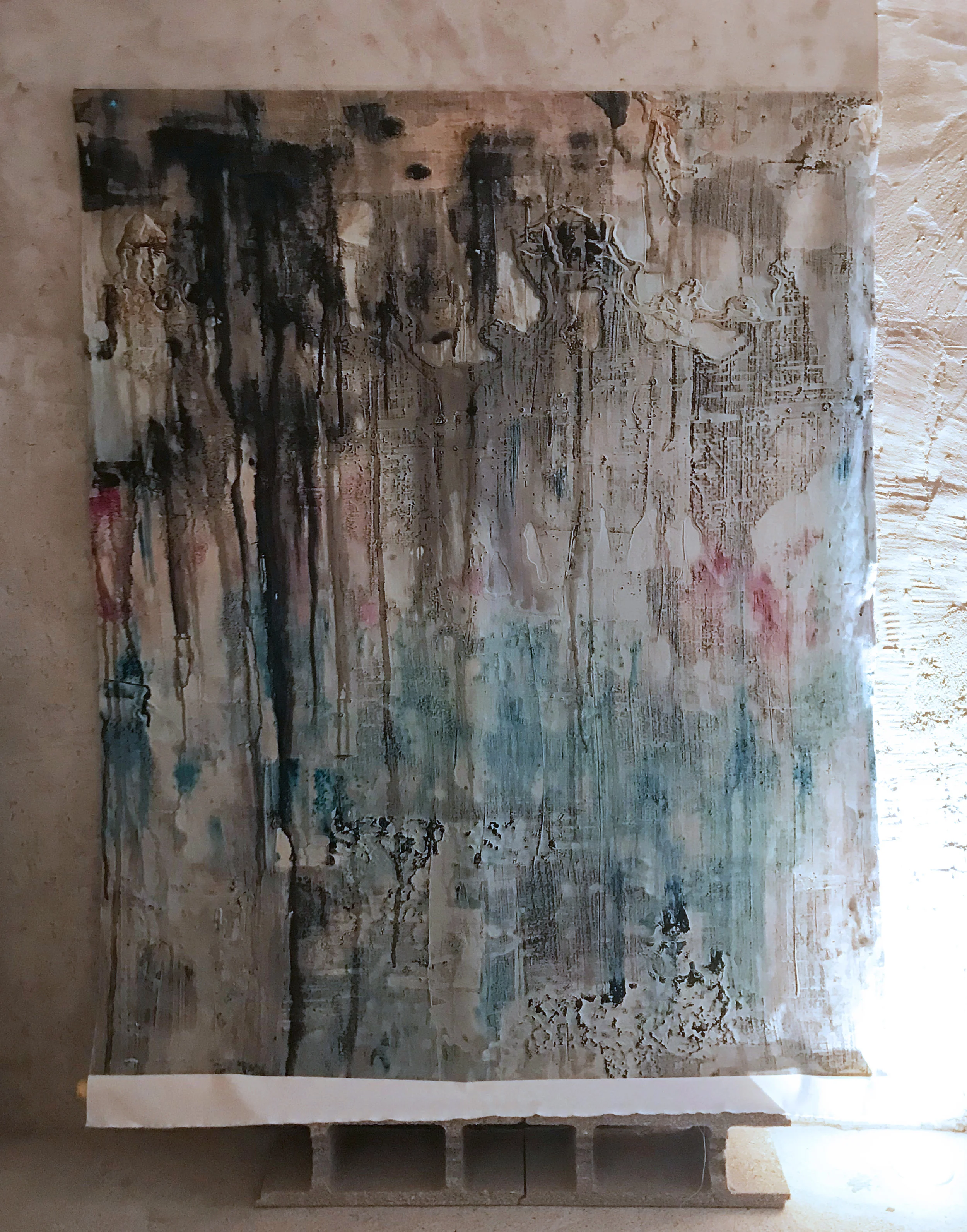 Painting digitally printed on fabric 150 cm x 200 cm LUCID INTERVAL / 94 Rue Quincampoix, Paris, France
