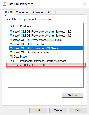 List of drivers available on the local machine
