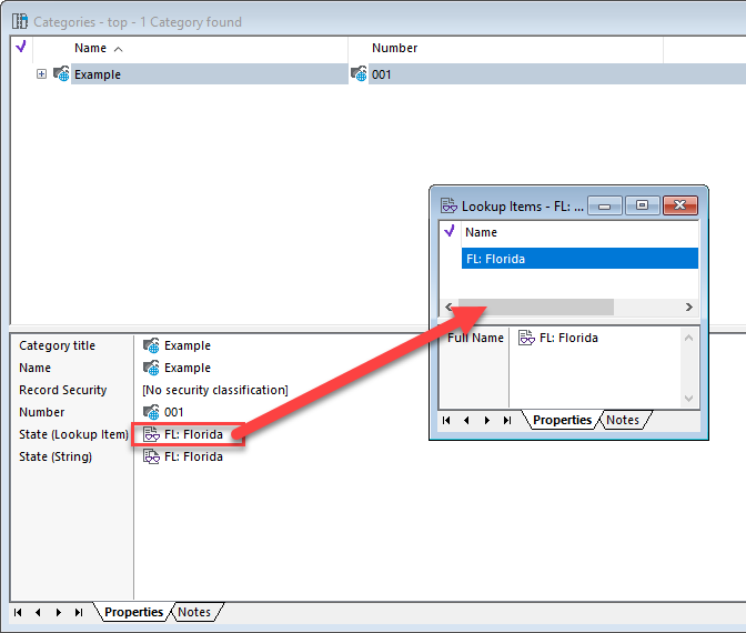 The Lookup Item is a hyperlink whereas the string is just text. 