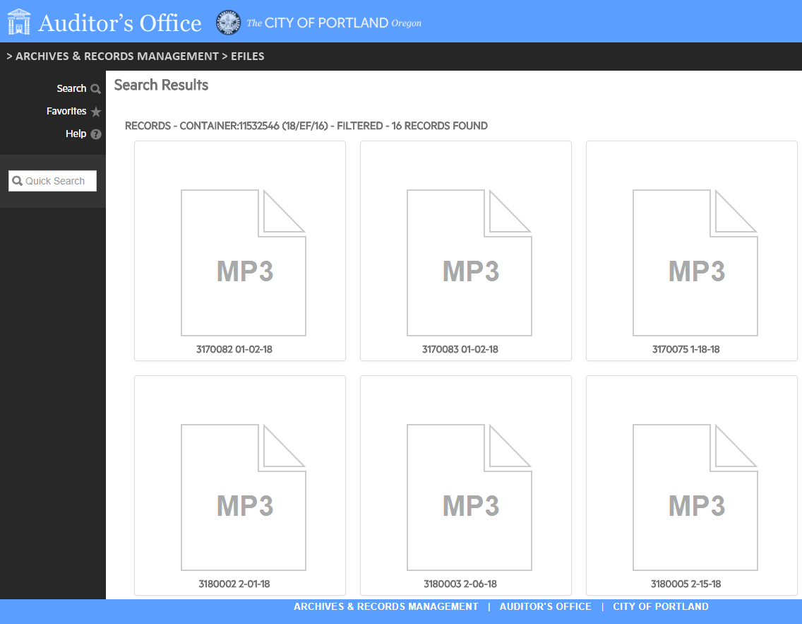 Collection of Hearing Records