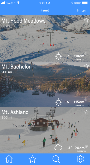 Feed page design