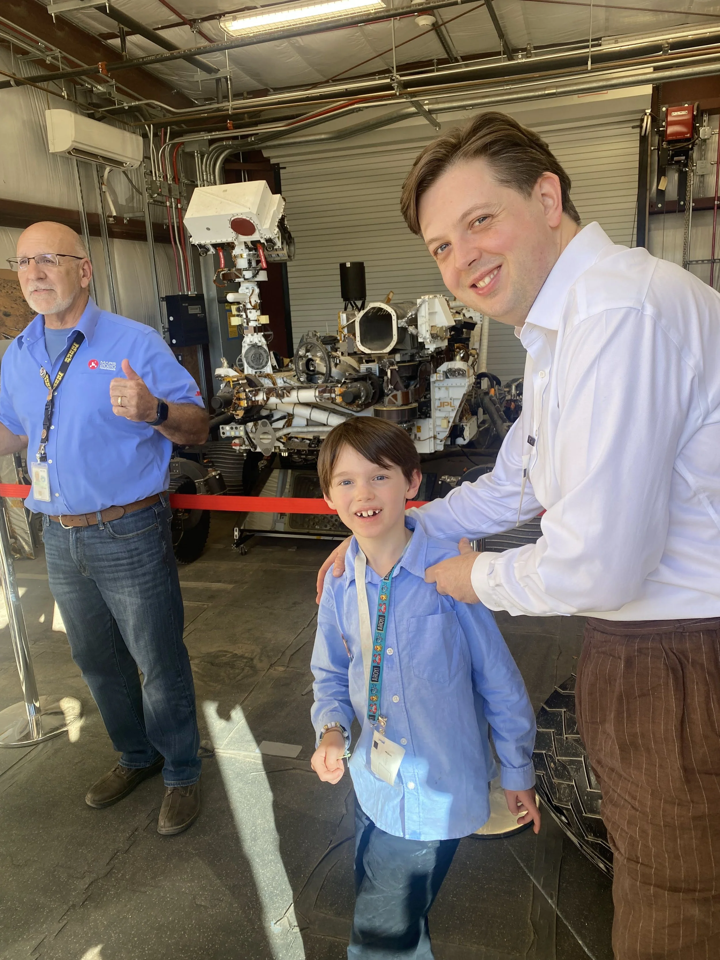 David and the Mars Rover Yard