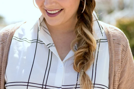 Romwe Grid Crop Top Blouse.jpg