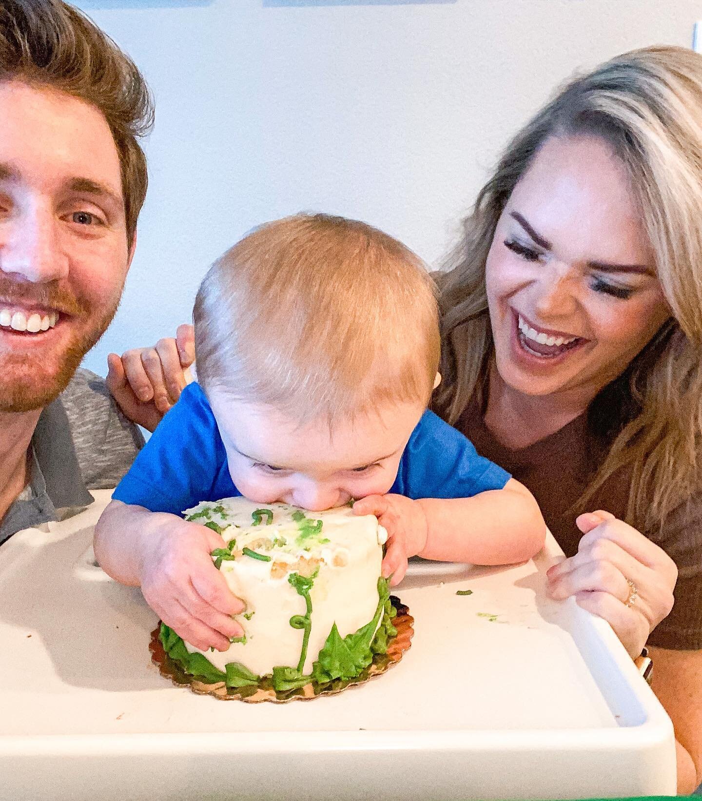 There was a couple seconds there when Hayes wasn&rsquo;t sure about this whole birthday cake thing...

But when when he committed, HE COMMITTED!

We had the best day celebrating this little guy. Hayes is the chillest and sweetest dude. And I can&rsqu