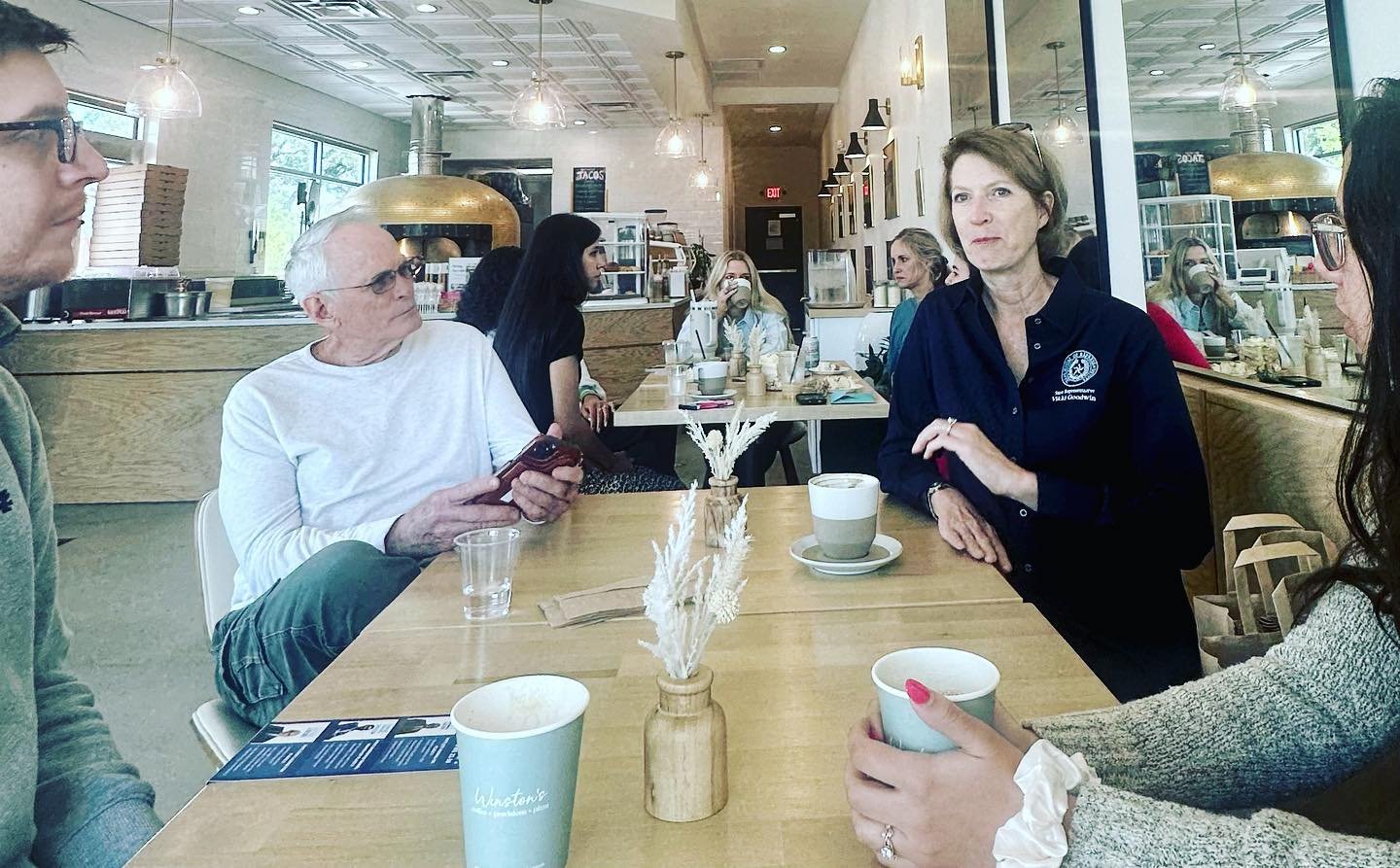 It was wonderful to start the day sharing a morning coffee with constituents to discuss the pressing issues that matter most to Texans. After our energizing discussions, some of us took to the streets for a block walk, connecting directly with our co