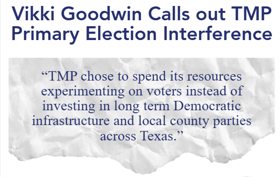 Rep. Vikki Goodwin Calls out TMP Primary Election Interference