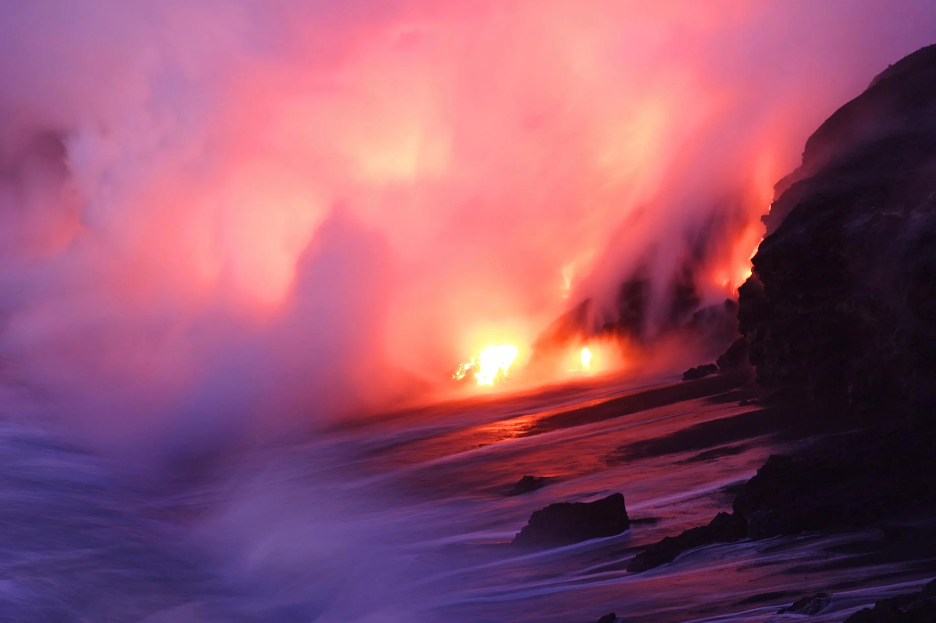 Molten rock poured like water from Hawaii's Kīlauea volcano this summer, destroying hundreds of homes. PHOTOGRAPH BY STEVE AND DONNA O'MEARA, NAT GEO IMAGE COLLECTION